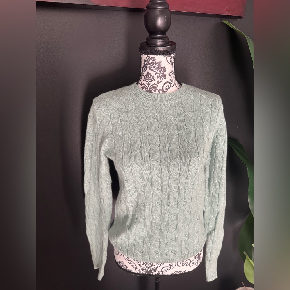 Vineyard Vines Cashmere Cable Shine Crewneck Sweater